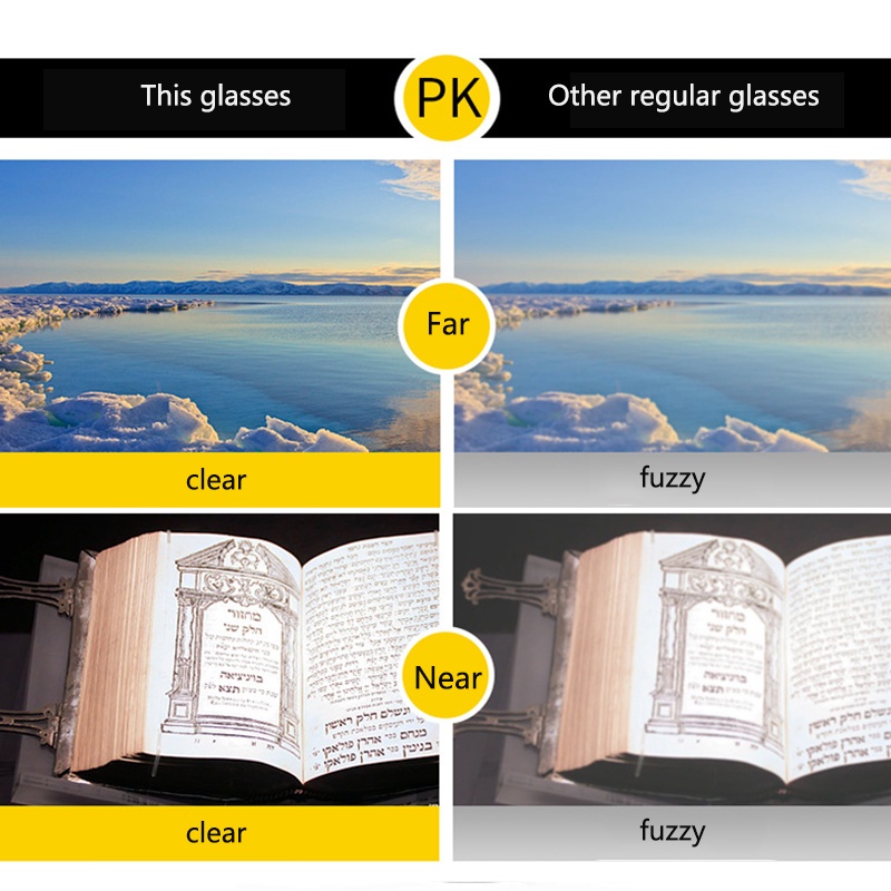 1 Kính Đọc Sách Gập Lại Được Chống Ánh Sáng Xanh Kèm Vỏ Da Đựng