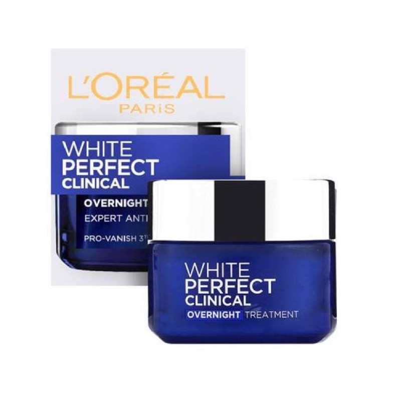 Kem Dưỡng Da Trắng Mịn và Giảm Thâm Nám Ban Đêm L’Oréal Paris White Perfect Clinical Overnight Treatment 50ml