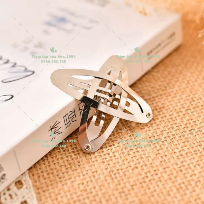 COMBO 10 CÁI - KẸP TÓC GIỌT NƯỚC BẦU 5CM - 6CM - PHỤ KIỆN DIY