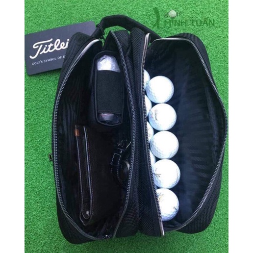 Túi cầm tay golf Titleist nam nữ hai ngăn nhỏ gọn đựng đồ phụ kiện cá nhân tiện ích CT023