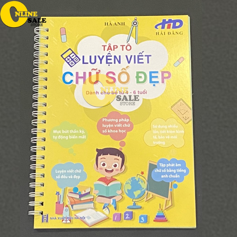 [MUA 1 TẶNG 10] Bộ 3 tập vở luyện viết tự xóa chữ-số-nét cơ bản.Chuẩn tiếng việt.Tặng 2 cá định vị+ 6 ngòi bút+ 2vỏ bút