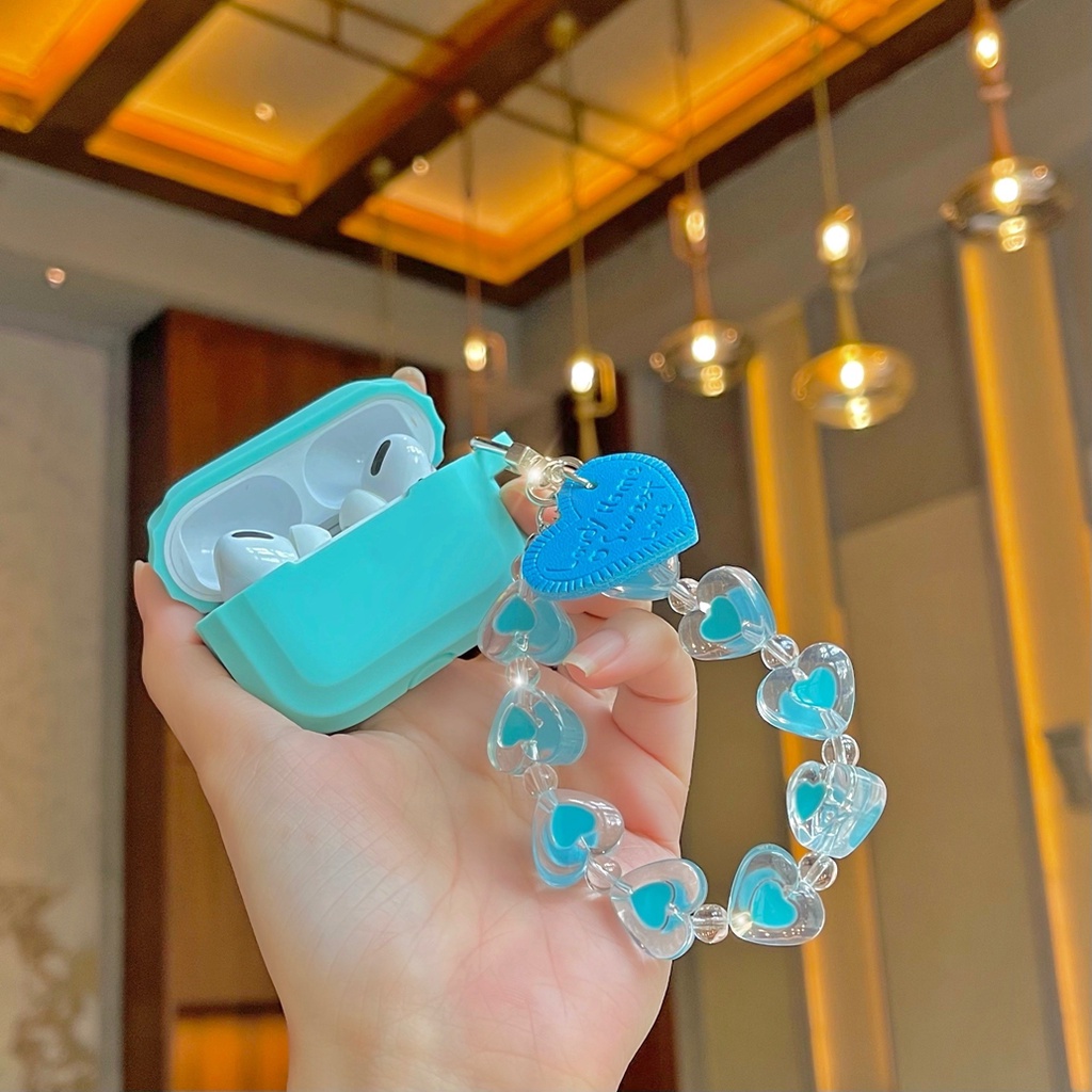 Vỏ bọc silicone in họa tiết Tiffany thích hợp cho hộp sạc tai nghe Airpods 1/2 Pro