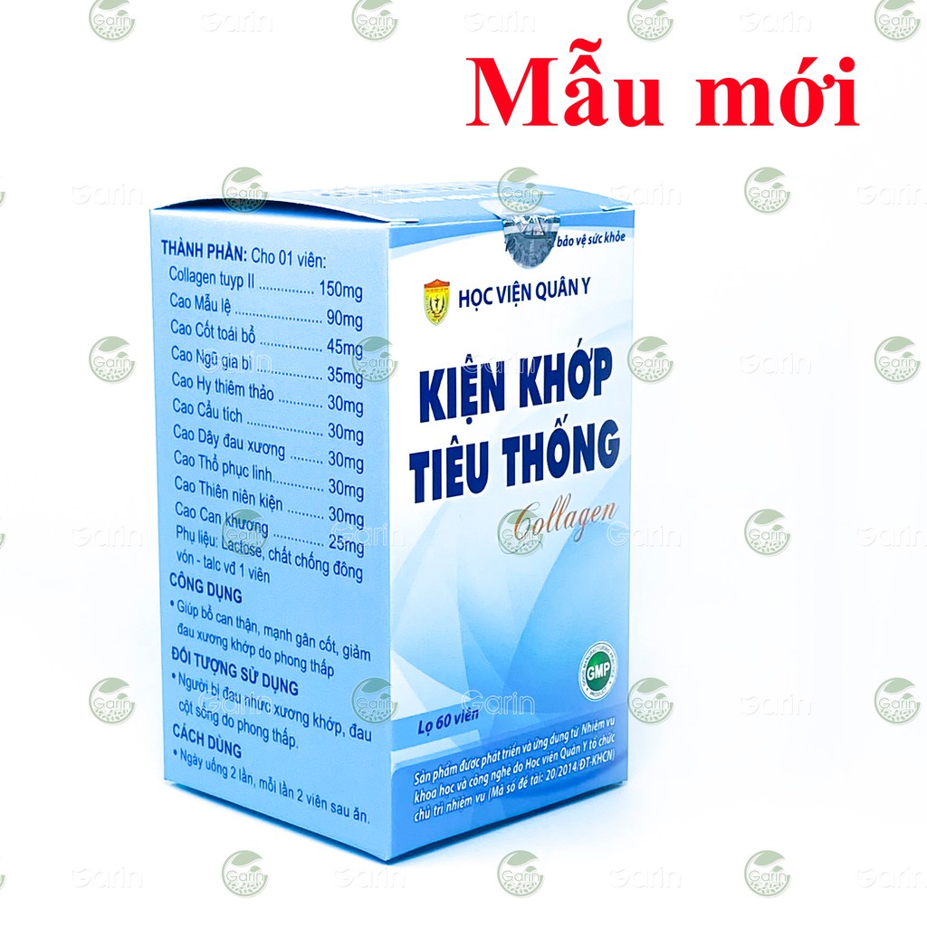 Bộ 4 hộp kiện khớp tiêu thống collagen Học Viện Quân Y (60 viên x 4) giúp bổ can thận, mạnh gân cốt, giảm đau xương khớp