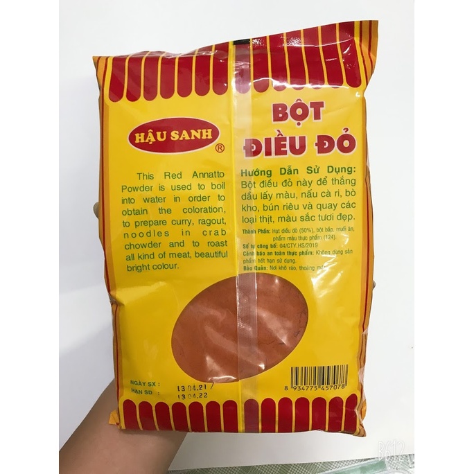 Bột Điều Đỏ Hậu Sanh - Gói 500g