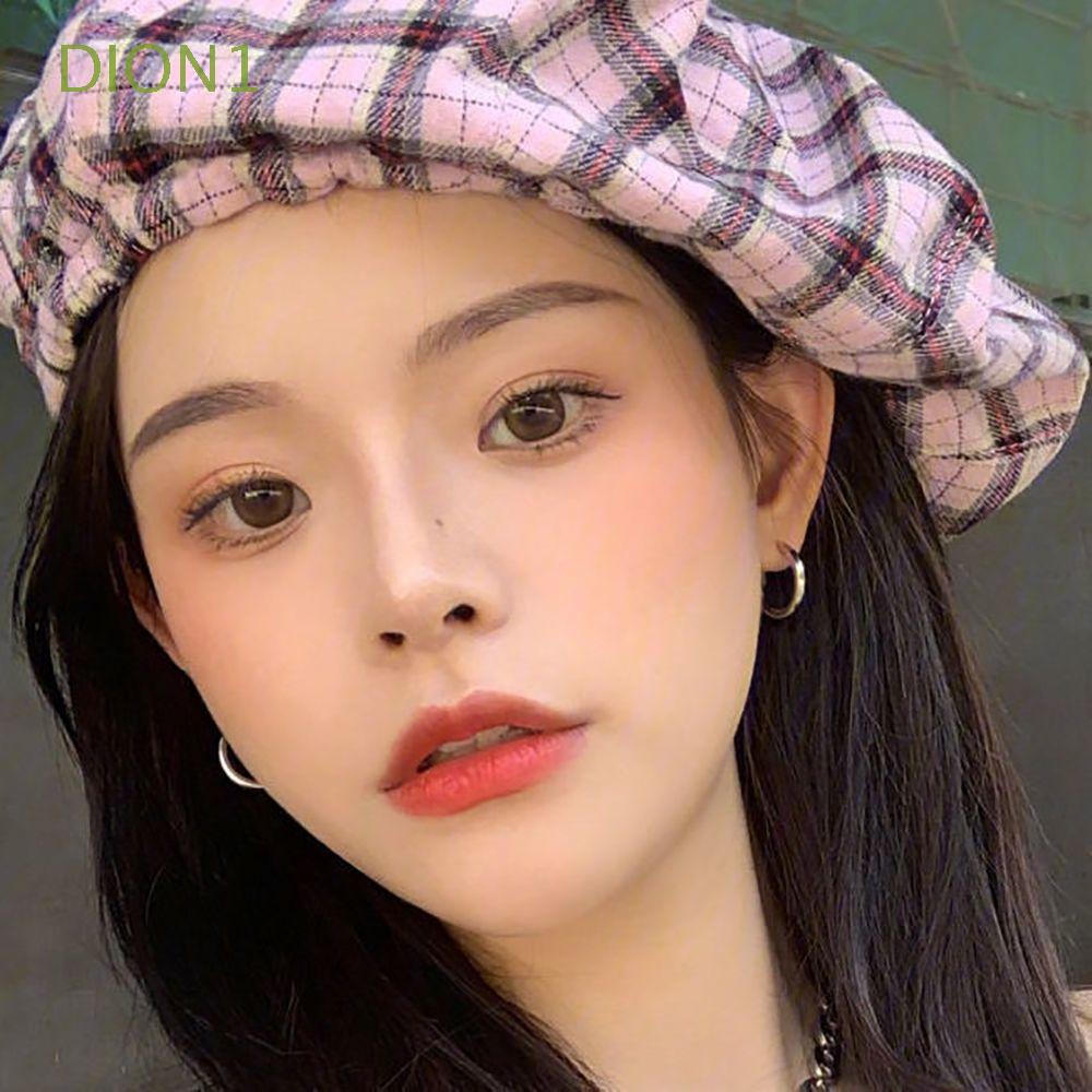 Mũ nồi họa sĩ họa tiết sọc caro phong cách cổ điển thời trang thu đông cho nữ DION1