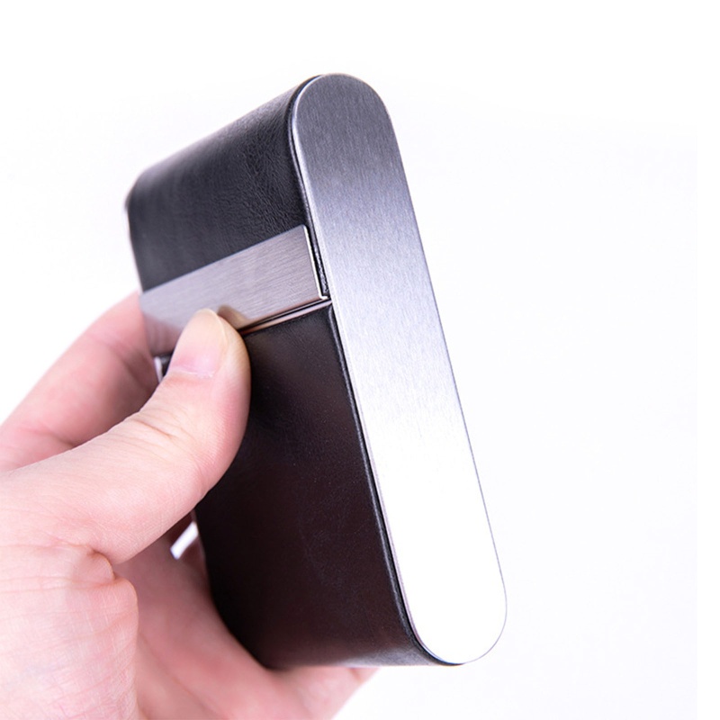 Hộp Đựng Thuốc Lá Mini Bằng Thép Không Gỉ PU Tiện Dụng