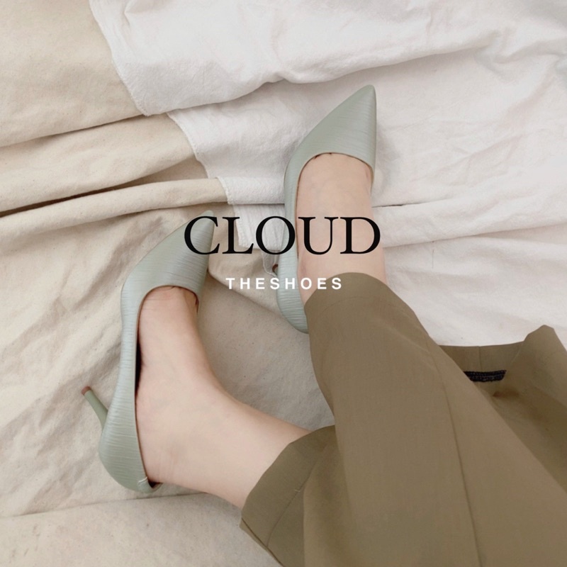 Giày cao gót 6cm bít mũi nhọn da lutin – Cloud The Shoes