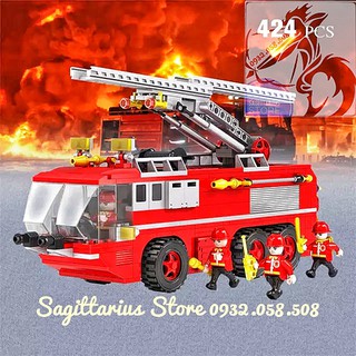 LEGO Lắp Ráp Xe Thang Cứu Hỏa ( 424 Miếng )