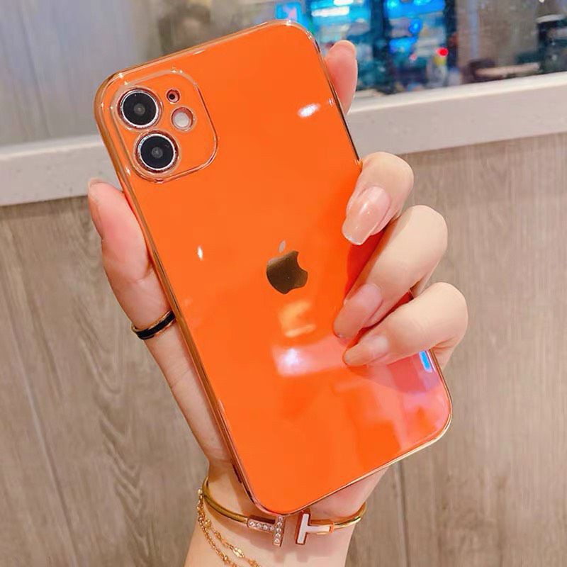 6/6s/6plus/6splus Ốp dẻo viền vuông giả IP 12 bảo vệ camera