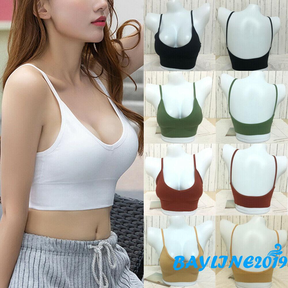 Áo bra màu trơn có mút ngực cho nữ