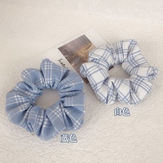 Buộc tóc scunchies kẻ caro nhiều mẫu lựa chọn phong cách Hàn Quốc - K055