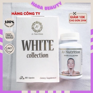 Glutathione viên uống trắng da white collection giúp trắng da mờ nám nhập khẩu chính hãng mỹ hara beauty