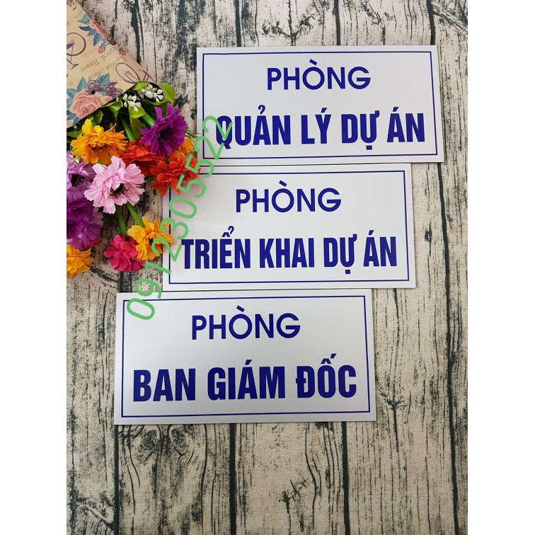 Biển phòng ban bằng Alu bạc xước giá rẻ