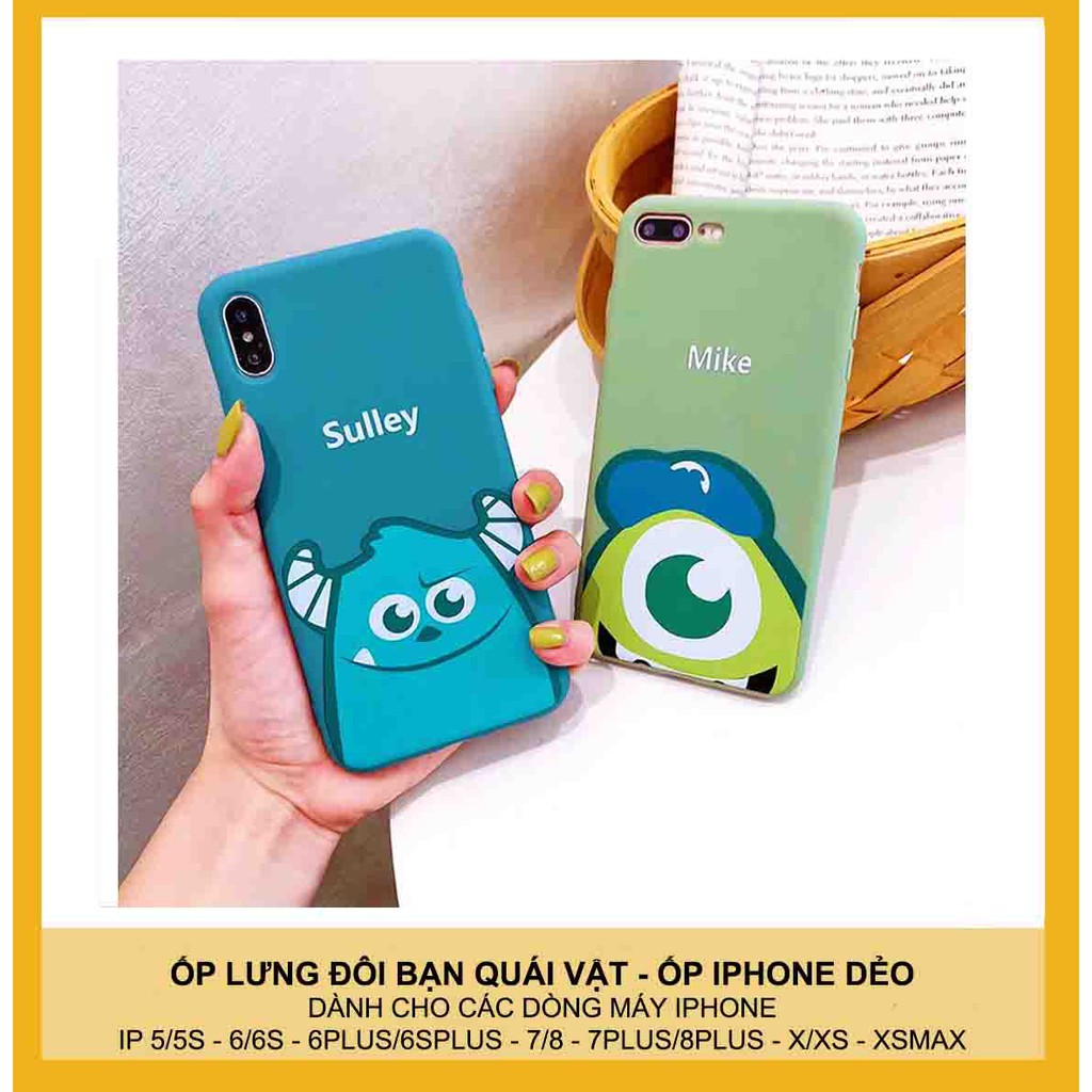 Ốp lưng Đôi bạn quái vật trơn - Ốp iphone 5/5s/6/6s/7/8/7plus/8plus/Xs/Xsmax/11/11promax K3-5