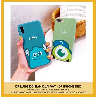 Ốp lưng Đôi bạn quái vật trơn - Ốp iphone 5/5s/6/6s/7/8/7plus/8plus/Xs/Xsmax/11/11promax K3-5