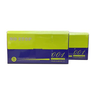 Bao Cao Su No Stop Condom 001 Siêu Mỏng Hộp 5 Chiếc Chính hãng