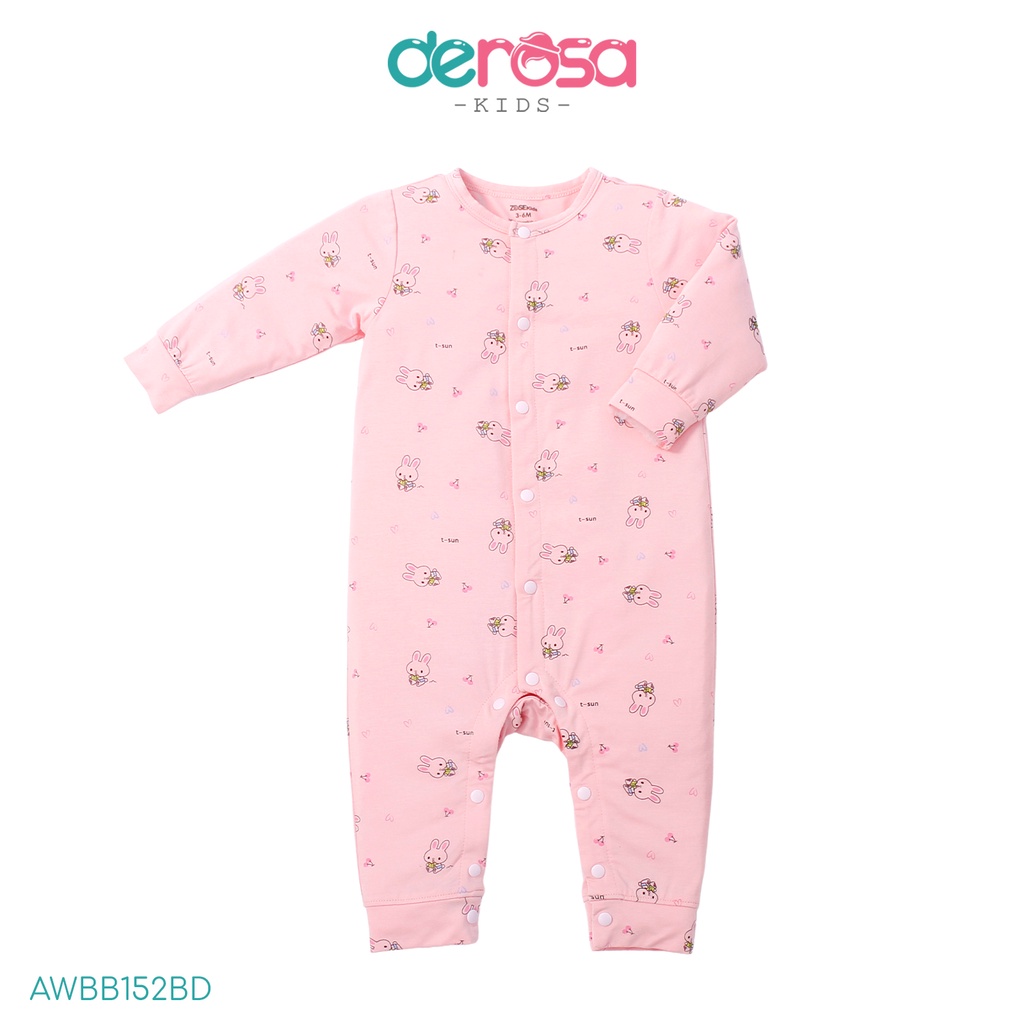 Bộ body cho bé sơ sinh DEROSA KIDS đồ bộ bé gái và bé trai bamboo | 0 - 6 tháng | WBB104/WBB152