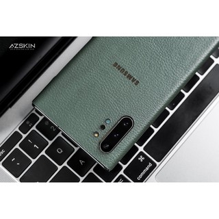 [Hot] Miếng Dán Da Thật Màu Xanh Rêu Nhạt Cho Samsung Note 10 plus