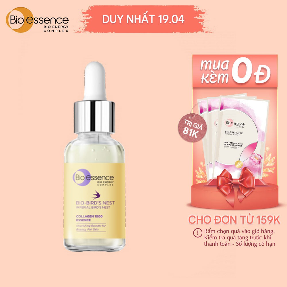 Tinh chất dưỡng da tươi sáng và căng mọng Bio-essence Bio-Bird's Nest Collagen Essence 30g