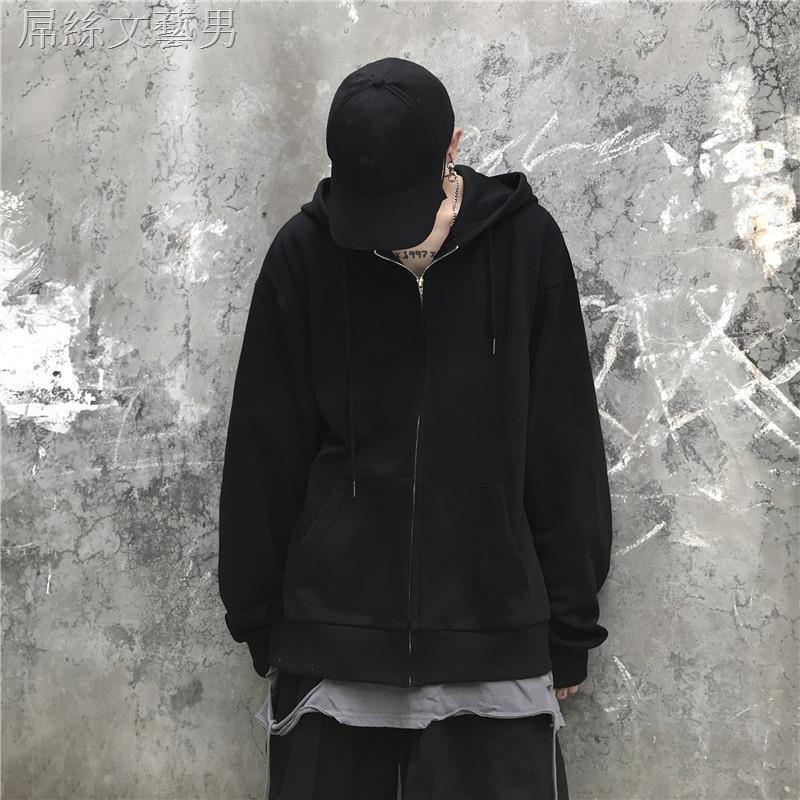 Áo Khoác Hoodie Dáng Rộng Màu Đen Kiểu Hàn Quốc Thời Trang 2020 Cho Các Cặp Đôi