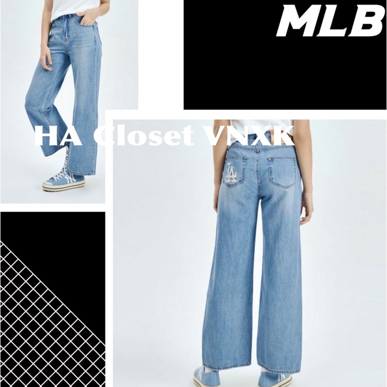 Quần Jean Suông Mlb