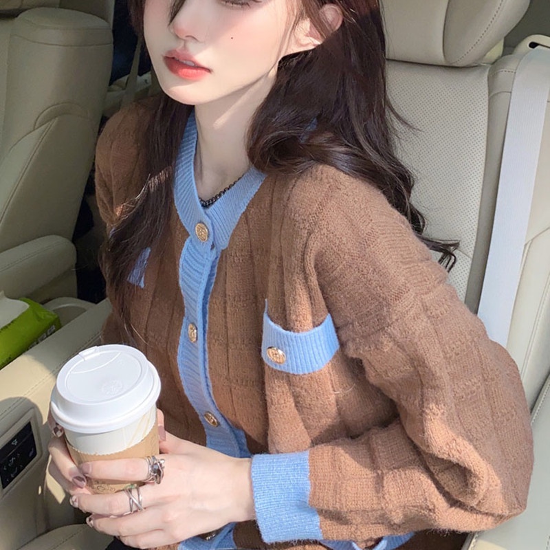 Áo Sweater Dệt Kim Dáng Ôm Thời Trang Pháp 2022 Dành Cho Nữ