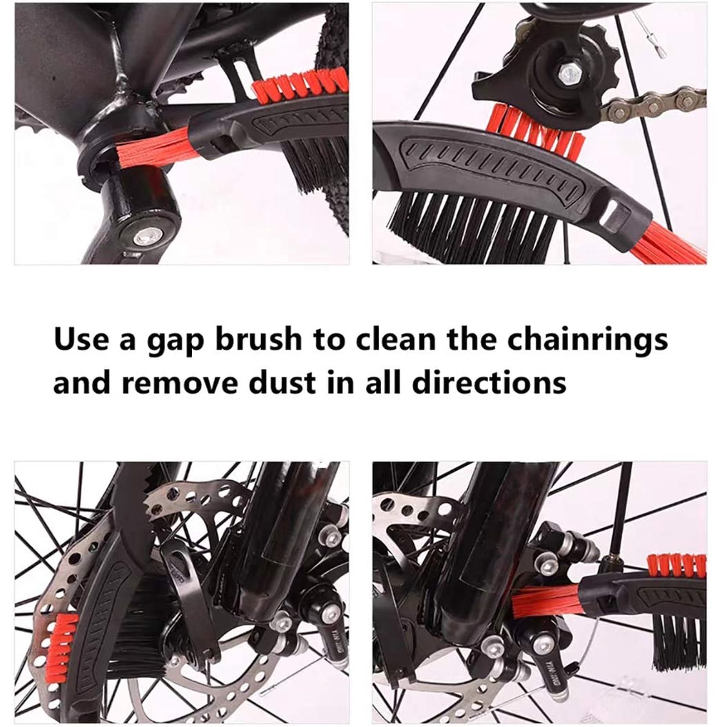 Bộ 3 Bàn Chải Vệ Sinh Xích Xe Đạp Bằng Nhựa Có Tay Cầm Chống Trượt Tiện Dụng Jp1