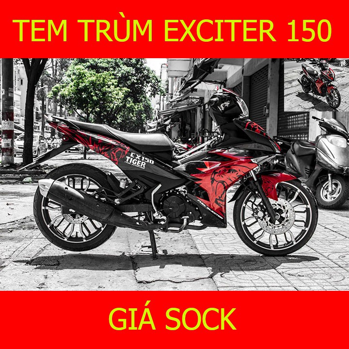 Tem Trùm Xe Exciter 150 Ex ( mẫu mới )
