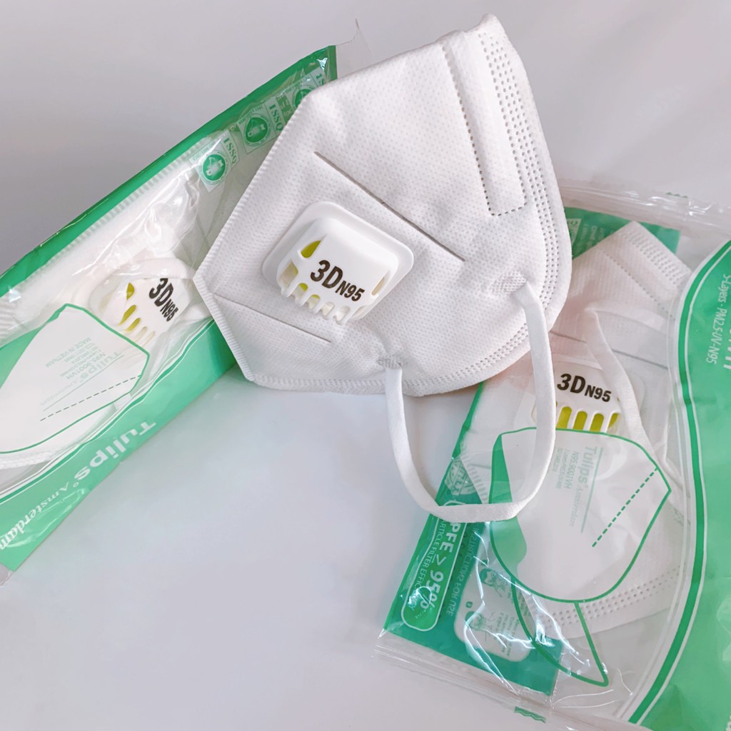 ✅ [CHÍNH HÃNG] Khẩu Trang 3D N95- Tulips N95.9001VH (Có Van), Lọc Bụi PM2.5 Siêu Mịn 95% -VT0682 | BigBuy360 - bigbuy360.vn