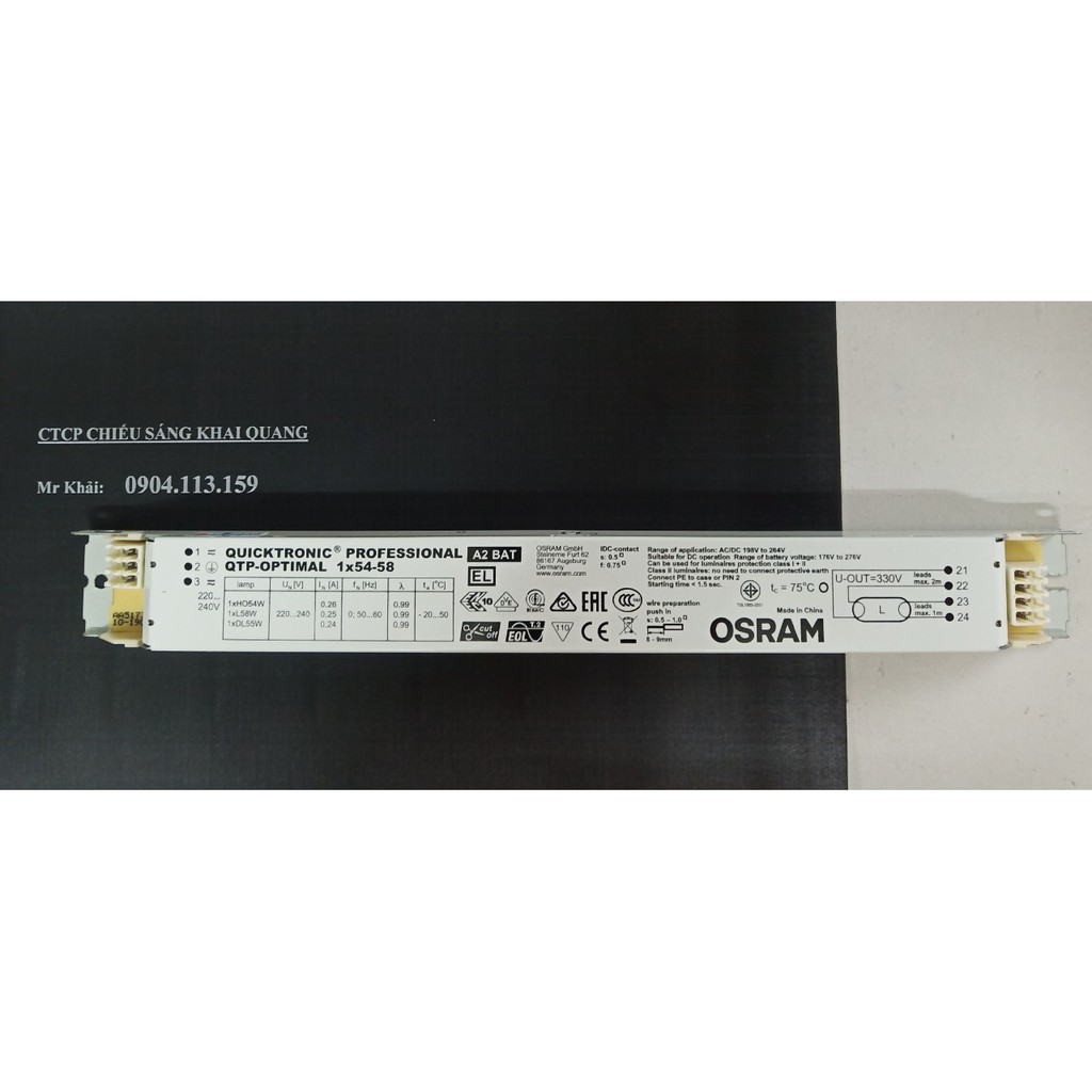 (SALE) Chấn lưu cho bóng 55W , 58W - Ballast Osram QTP-OPTIMAL 1x54-58W