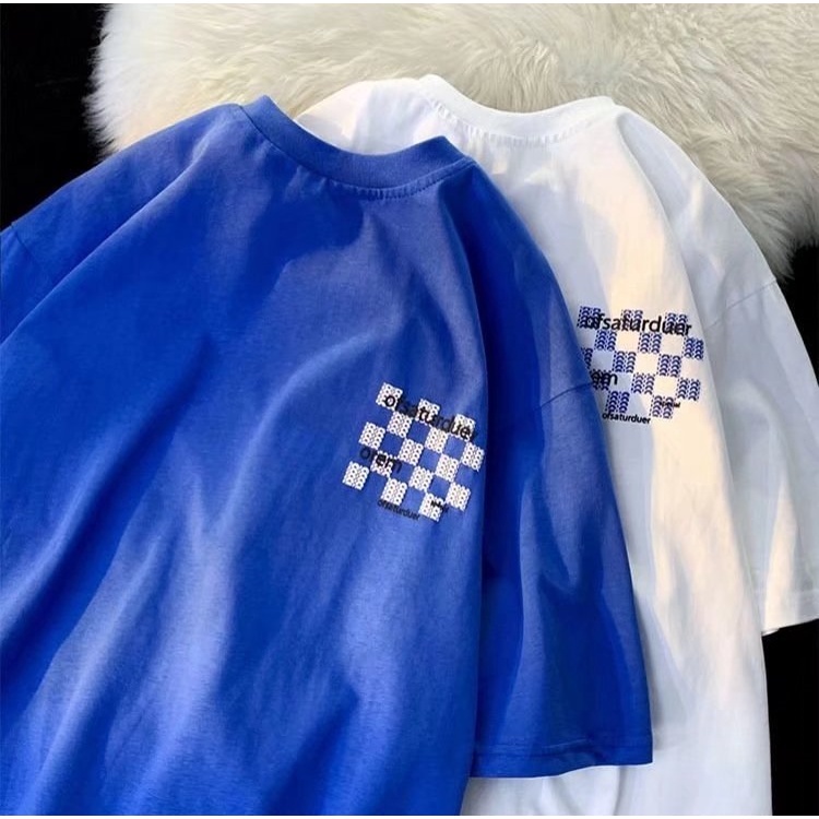 Áo phông nam hàn quốc simple áo thun nữ cổ tròn  unisex áo nam form rộng màu sắc rắn  bigsize t shirt áo đôi nam nu xu hướng in