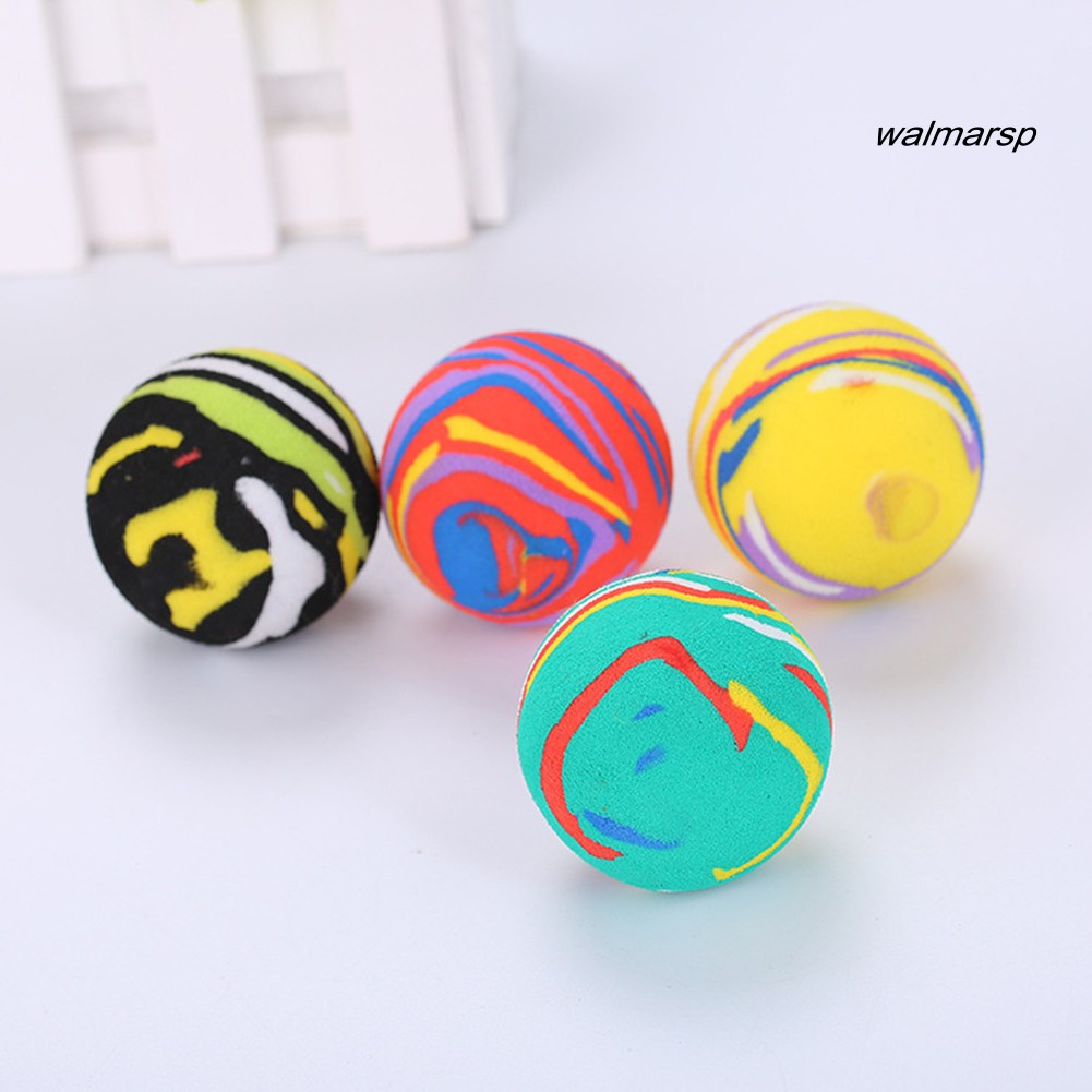[Wal] 10Pcs Pet Cats Kitten Colorful Ball Bite Chew Scratch Funny Playing Toys Teaser