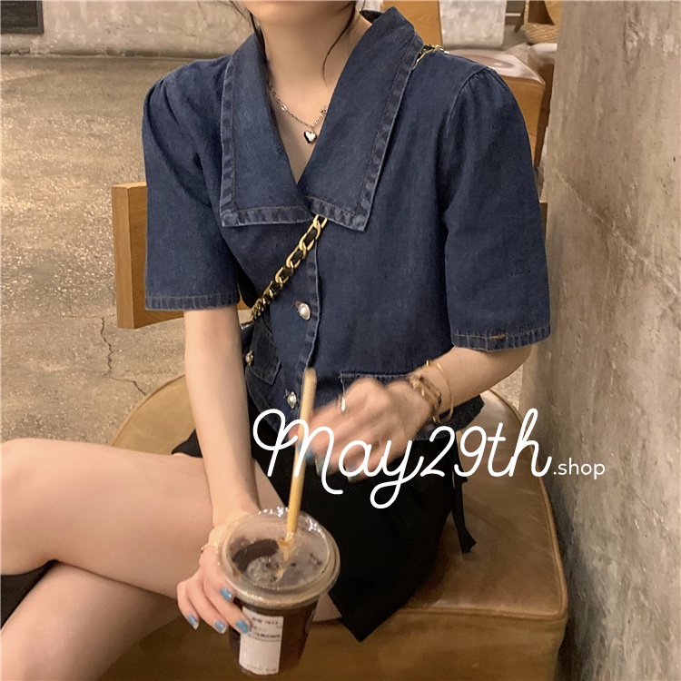 May29th.shop Áo bò denim tay lỡ siêu phong cách