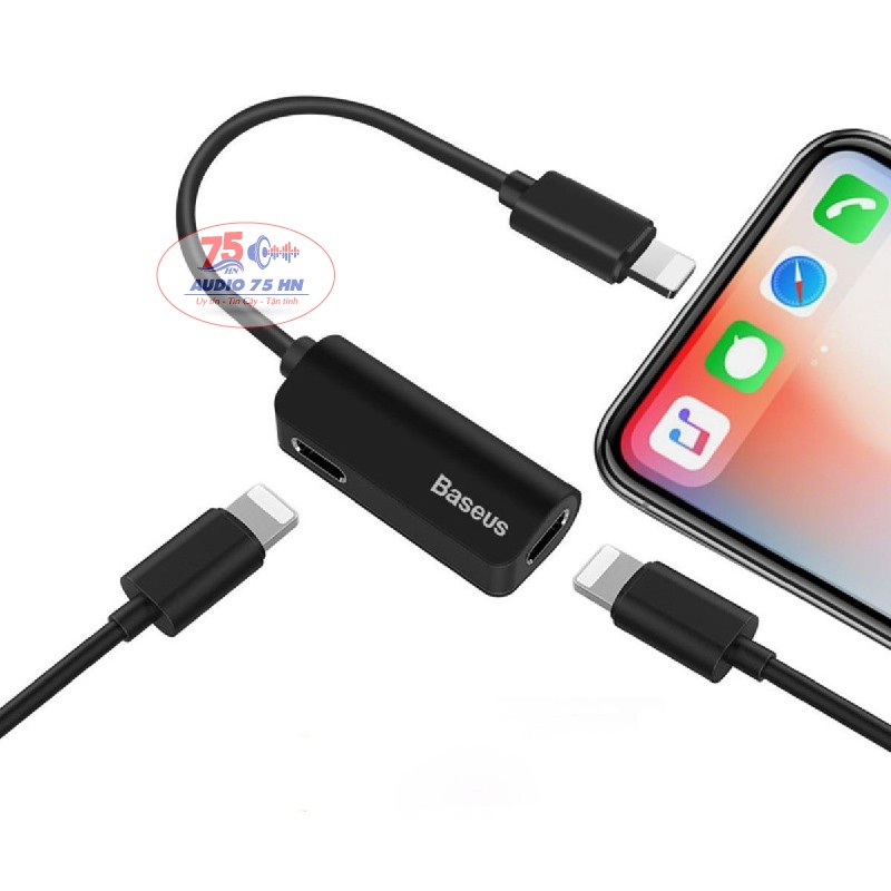 {Chính hãng} Bộ Chia Cổng Lightning Baseus L37 cho iPhone 7/ iPhone 8/ iPhone X/iPhone 11