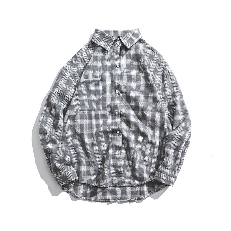 Áo khoác sơ mi họa tiết caro thời trang trẻ trung | BigBuy360 - bigbuy360.vn