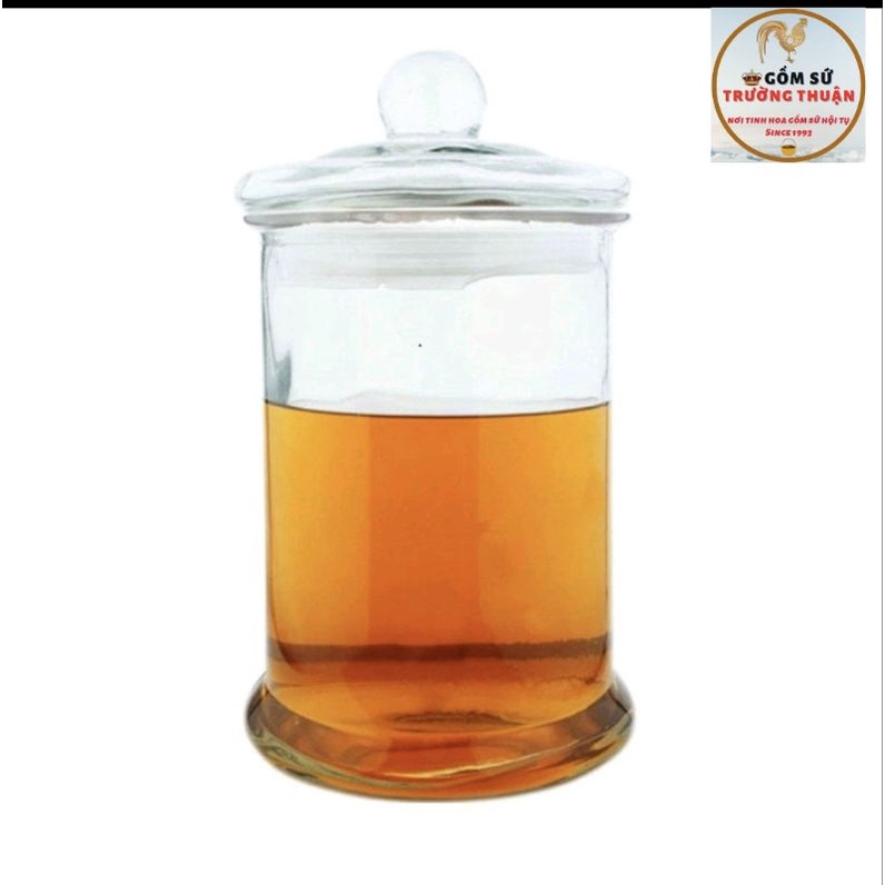 Bình Ngâm Rượu Thủy Tinh Trụ Trơn 5 Lít ⚡Bao Bể Vỡ⚡Có Van Và Không Van