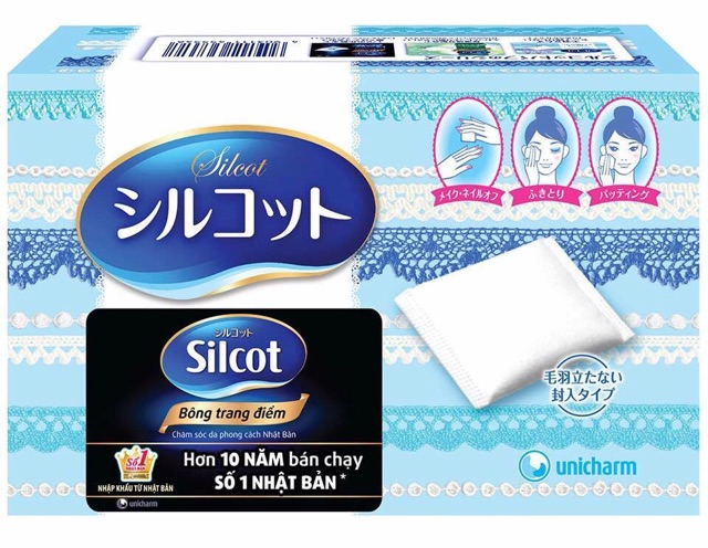 BÁN SỈ BÔNG TẨY TRANG SILCOT LOẠI 82 MIẾNG