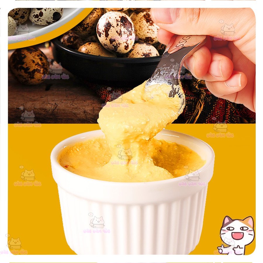 Sốt trứng cút Monbab 50gr Nội Mông Cổ Cho Cún Mèo giàu Lecithin tốt cho lông và da