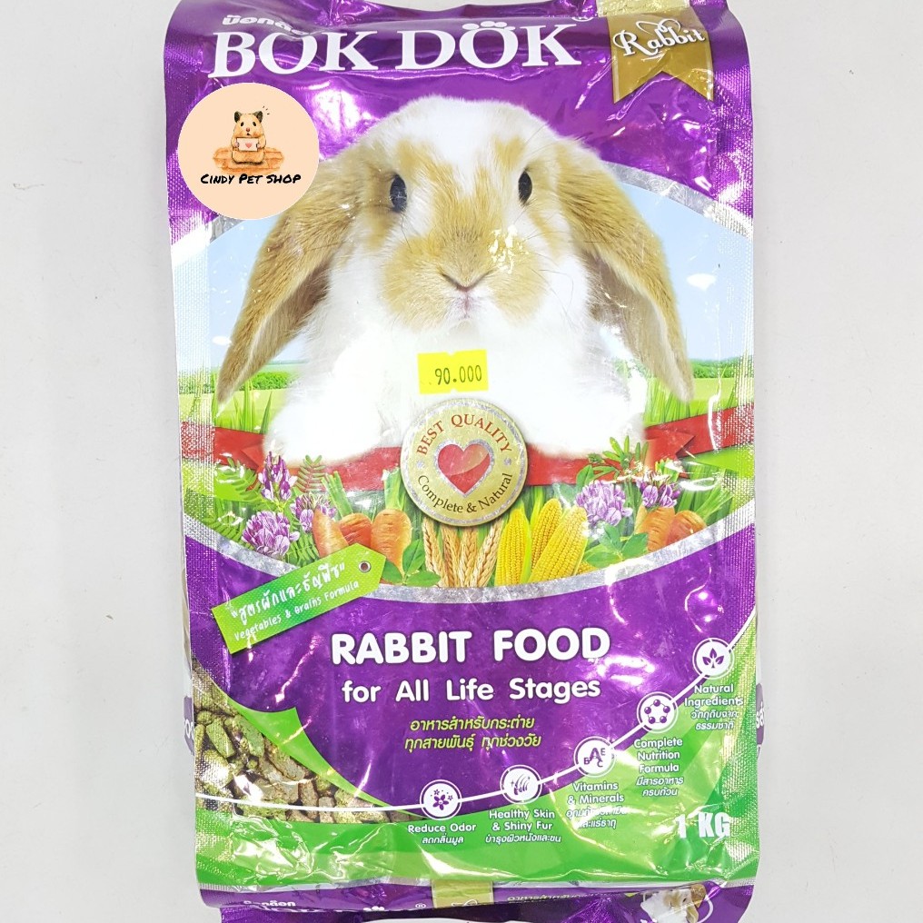 Cỏ nén Bok Dok 1kg thức ăn cho Thỏ mọi độ tuổi