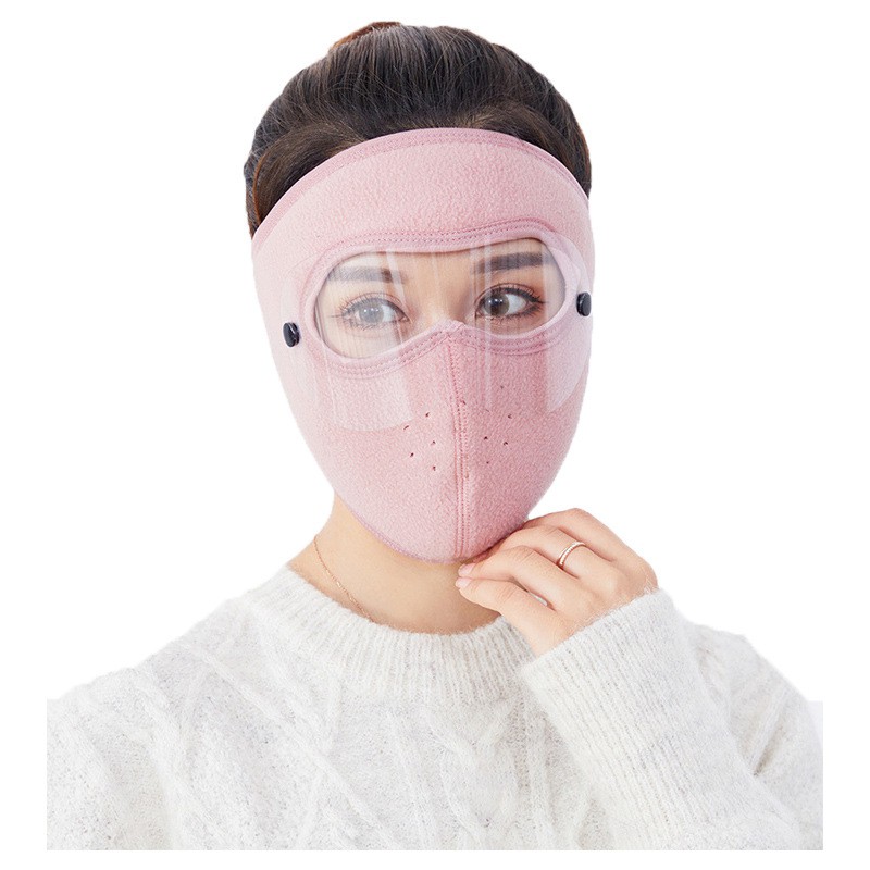 Khẩu trang vải - khẩu trang ninja vải nỉ có kính chắn gió lạnh mùa đông, chống bụi bặm