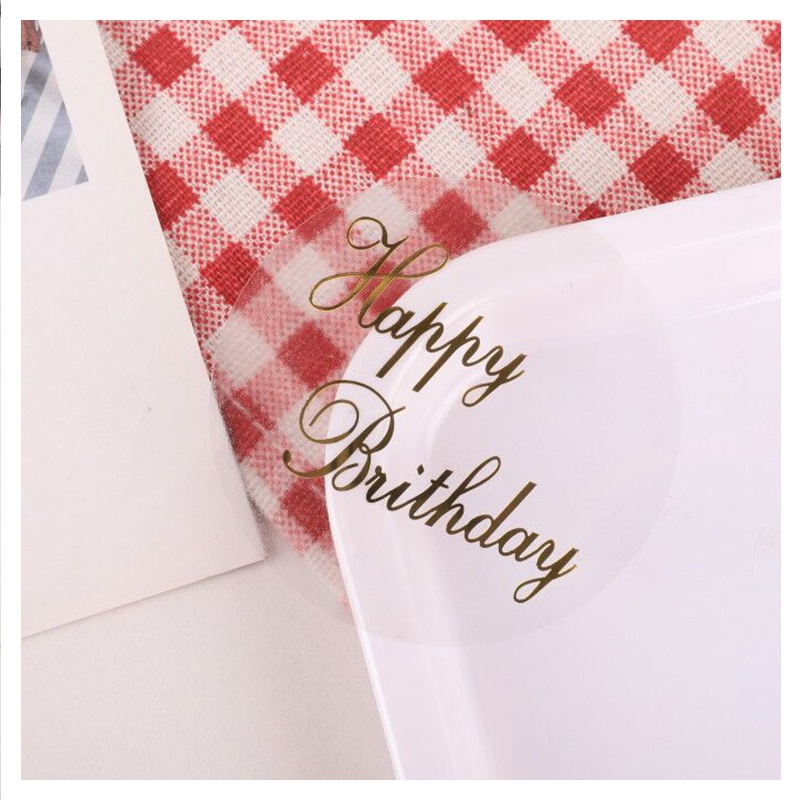 Sticker Chữ Happy Birthday Dán Trang Trí Gói Quà