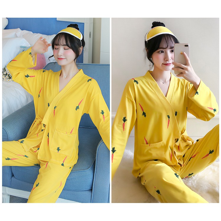 Kimono Nữ Mặc Nhà Cotton 🌱 Áo Choàng Mặc Ngủ 🌱 Áo Khoác Tắm Họa Tiết Xinh Xắn IV055 | BigBuy360 - bigbuy360.vn