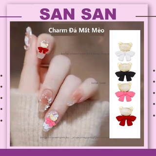 Charm đá mắt mèo đính móng cực đẹp