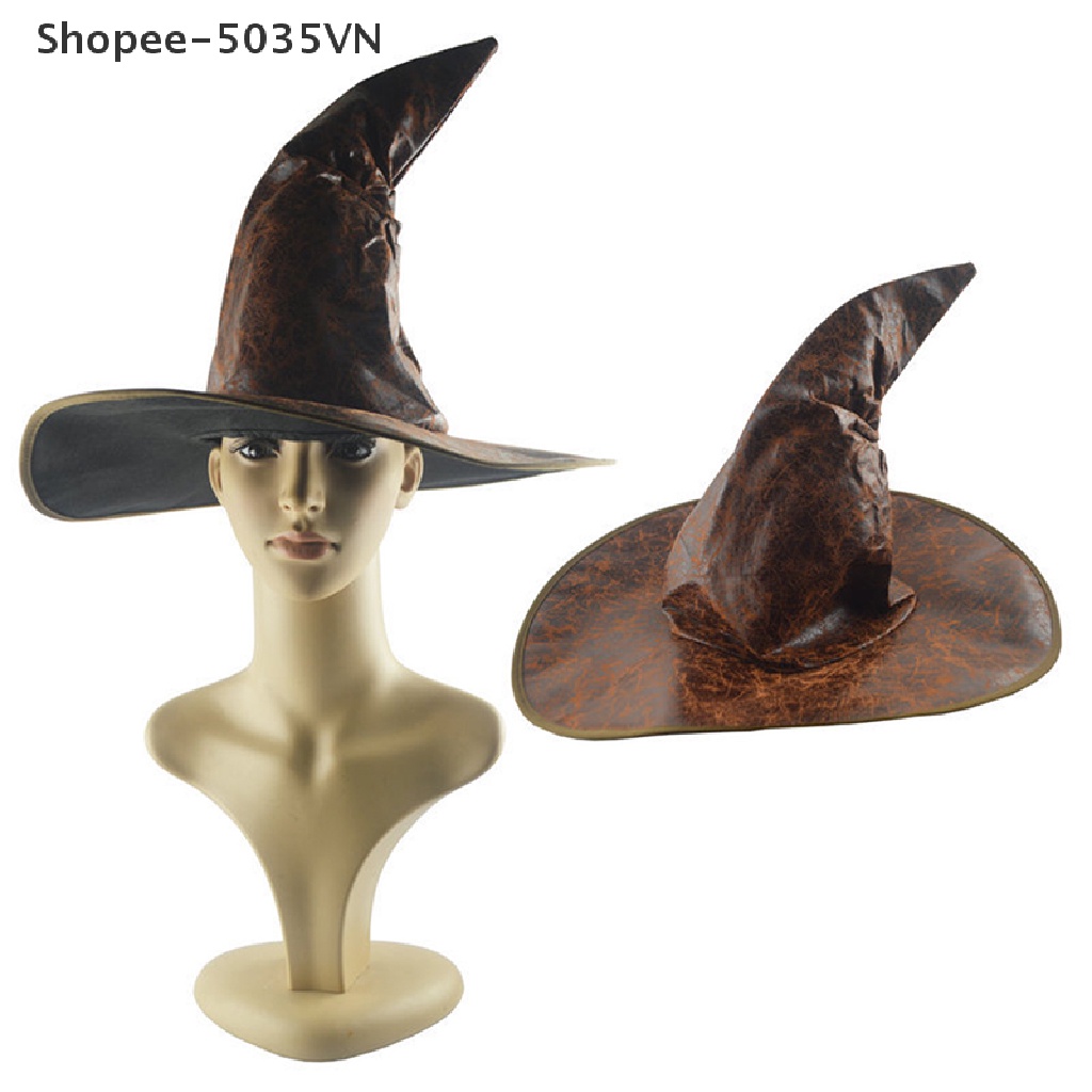 Mũ Phù Thủy Bằng Da Hóa Trang Halloween Độc Đáo akindofstar1.vn