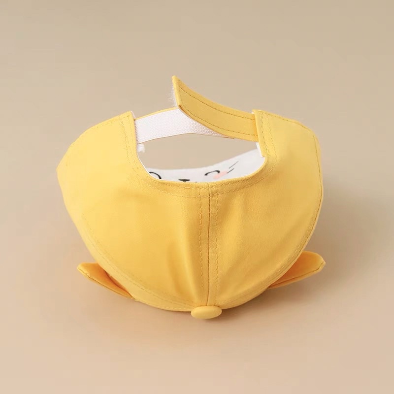 Mũ lưỡi trai thêu chữ hoạ tiết gấu đèn nhấp nháy có tai sừng cho bé trai bé gái , phù hợp 5 tháng - 4 tuổi