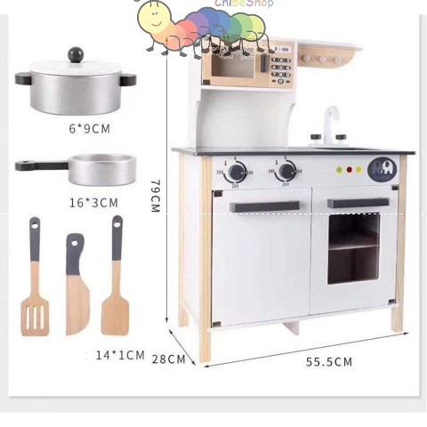 Bộ đồ chơi nhà bếp gỗ cao cấp European Kitchen- Hàng xuất Châu Âu - Đồ chơi nhập vai