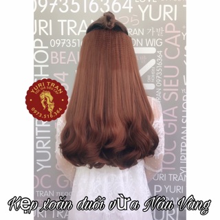 [ẢNH THẬT 100%] Tóc giả chính hãng Yuritran (Tóc kẹp xoăn đuôi vừa đủ 4 màu)