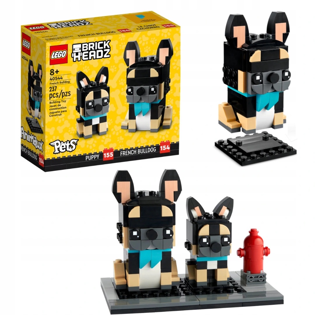Lego 40544 Brickheadz French Bulldog & Puppy - Cún Pháp