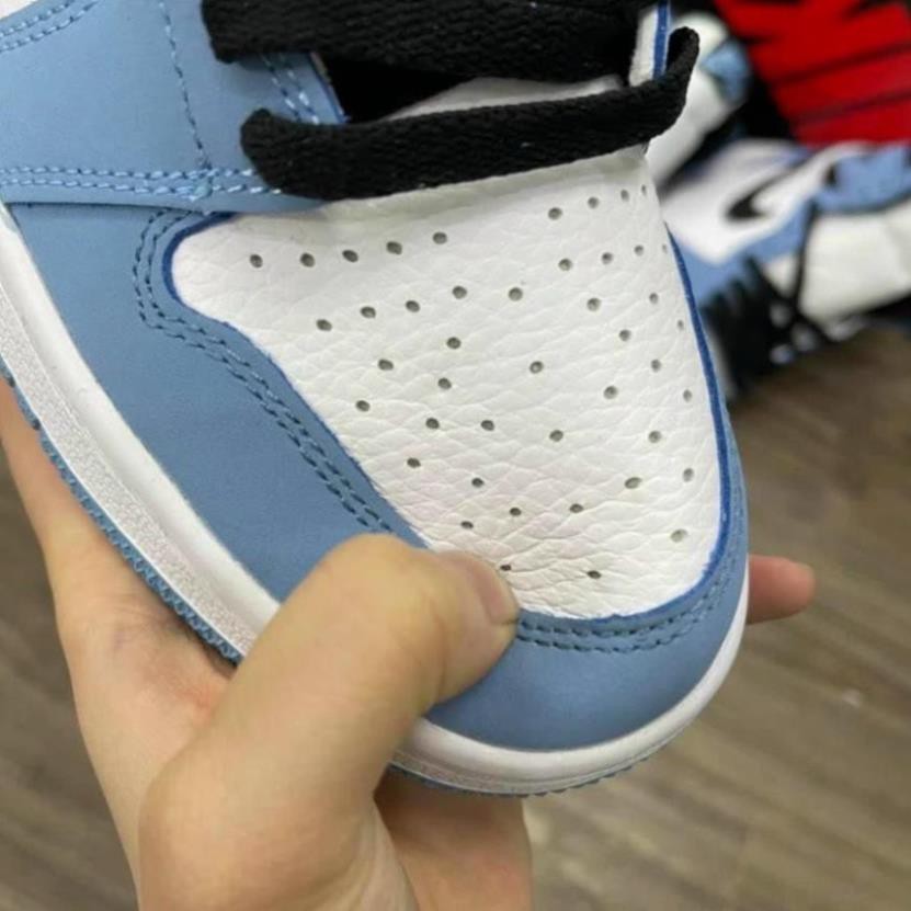 Giày thể thao Jordan cổ cao xanh dương, Giày sneaker Jodan university blue nam nữ Full Box Bill đủ size 36-39