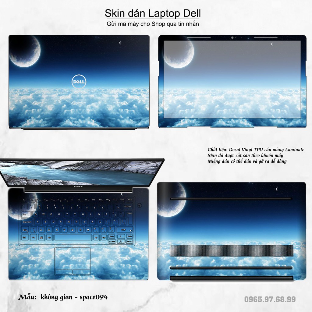 Skin dán Laptop Dell in hình không gian nhiều mẫu 16 (inbox mã máy cho Shop)